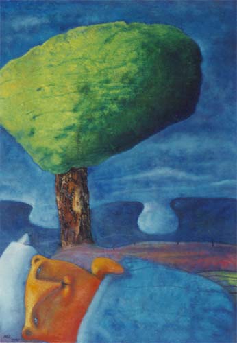 "Slumber Under The Tree" 7853 cm, c., oil, 2000