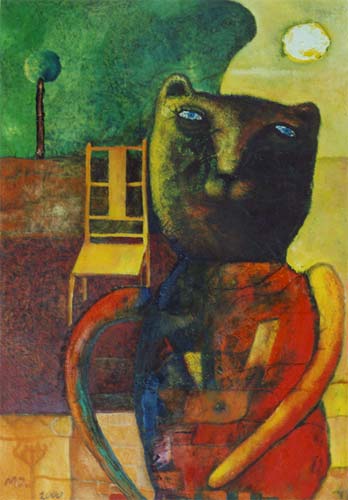 "Tired Because Of Sitting" 7954 cm, c., oil, 2000